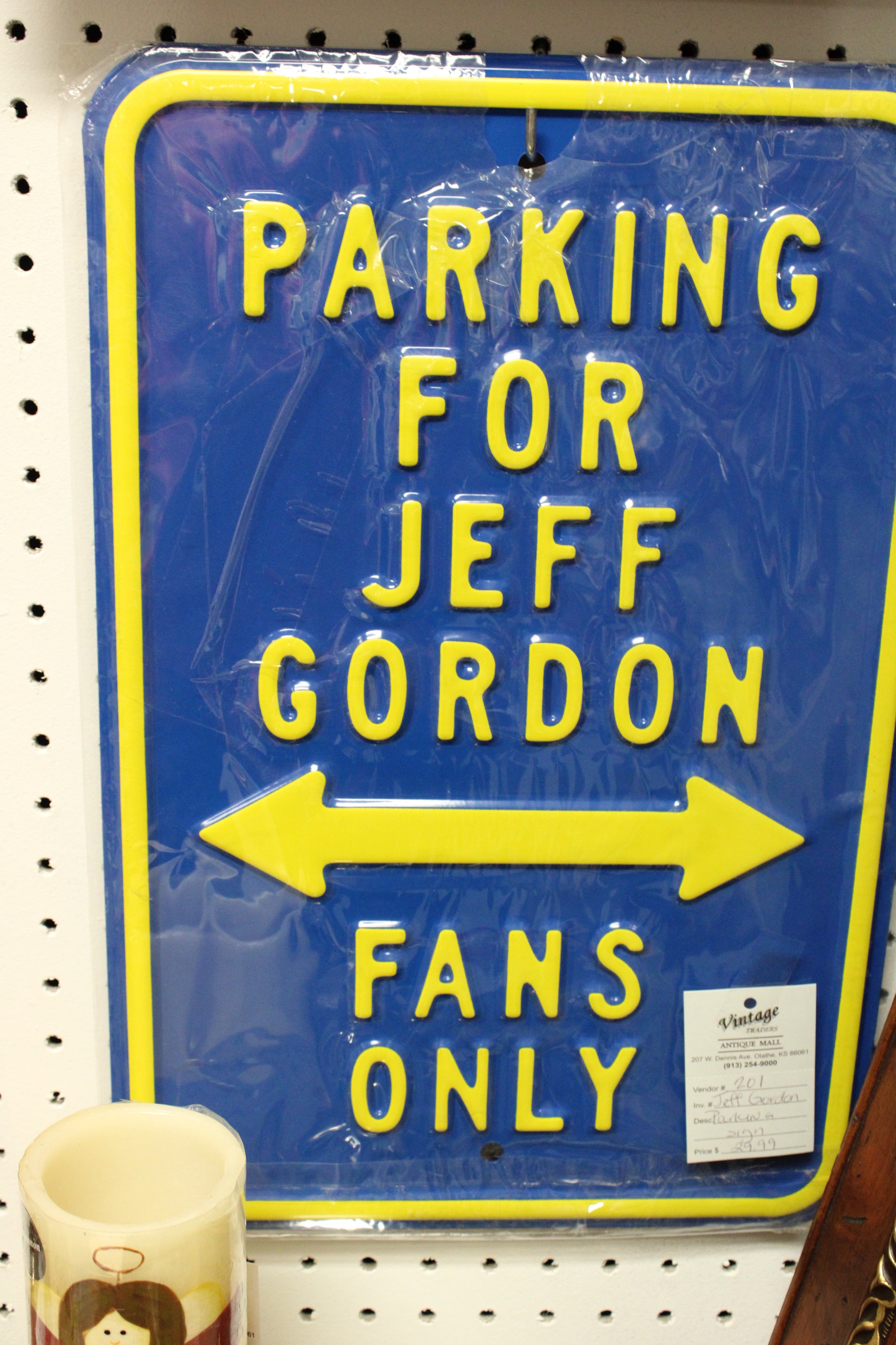 Jeff Gordon “Fans Only” Parking Sign – NASCAR Collectible